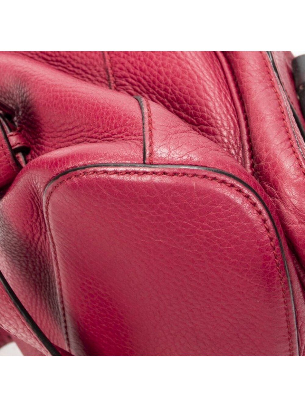 Gucci Bamboo Backpack Tassel Fuchsia Pink Gray Calfskin Leather - Picture 7 of 10